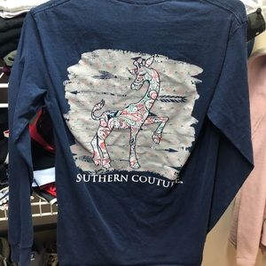 southern couture long sleeve tee size small